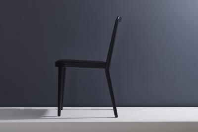  Adolini Simonini Minimal Style Solid Wood Chair Leather or Textile Seating Caning Backboard