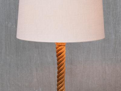  Adrien Audoux Frida Minet Audoux Minet Four Legged Floor Lamp in Braided Rope France 1950s