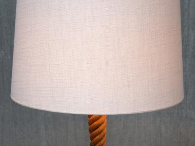  Adrien Audoux Frida Minet Audoux Minet Four Legged Floor Lamp in Braided Rope France 1950s