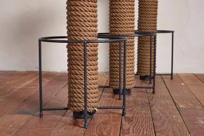  Adrien Audoux Frida Minet Audoux Minet Rope Bar Stools Set of 3