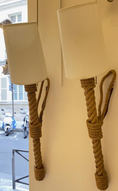  Adrien Audoux Frida Minet Audoux Minet spectacular pair of torch shaped sconces