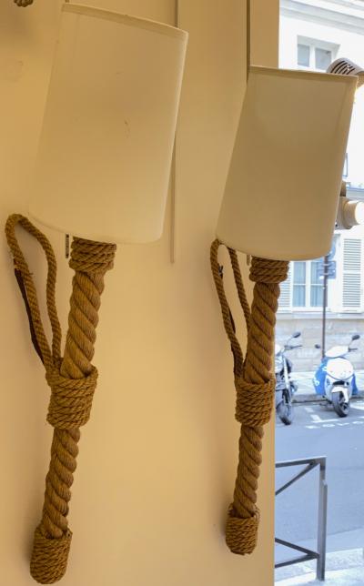  Adrien Audoux Frida Minet Audoux Minet spectacular pair of torch shaped sconces