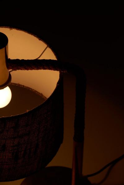  Adrien Audoux Frida Minet Elegant Fine Minet Rope Table Lamp by Adrien Audoux