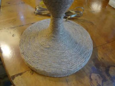  Adrien Audoux Frida Minet French Rope Table Lamp by Audoux Minet