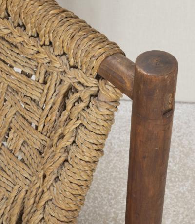  Adrien Audoux Frida Minet Matched Pair of Mid Century French Audoux Minet Lounge Chairs