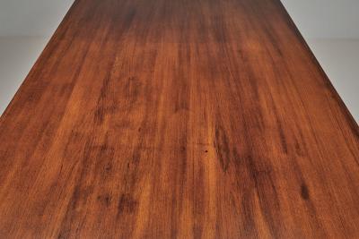  Adrien Audoux Frida Minet Oak Veneer Dining Table by Audoux and Minet France 1st Half of the 20th Century