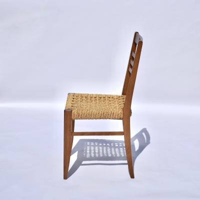  Adrien Audoux Frida Minet Pair of Rope Beech Wood Chairs by Frida Minet Adrien Audoux for Vibo Vesoul