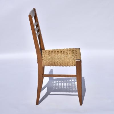  Adrien Audoux Frida Minet Pair of Rope Beech Wood Chairs by Frida Minet Adrien Audoux for Vibo Vesoul