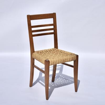  Adrien Audoux Frida Minet Pair of Rope Beech Wood Chairs by Frida Minet Adrien Audoux for Vibo Vesoul
