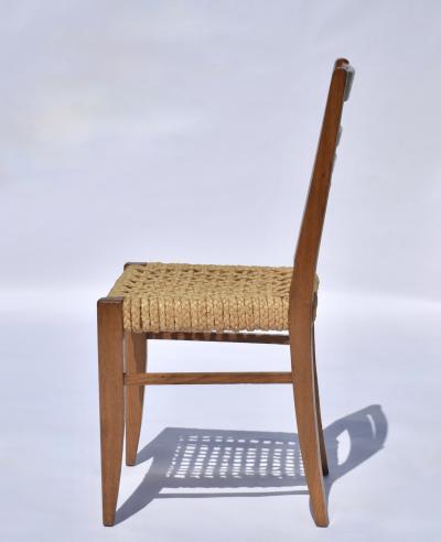  Adrien Audoux Frida Minet Pair of Rope Beech Wood Chairs by Frida Minet Adrien Audoux for Vibo Vesoul