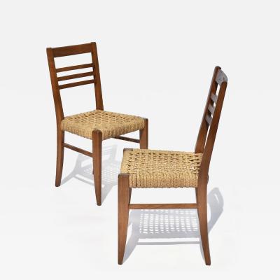  Adrien Audoux Frida Minet Pair of Rope Beech Wood Chairs by Frida Minet Adrien Audoux for Vibo Vesoul