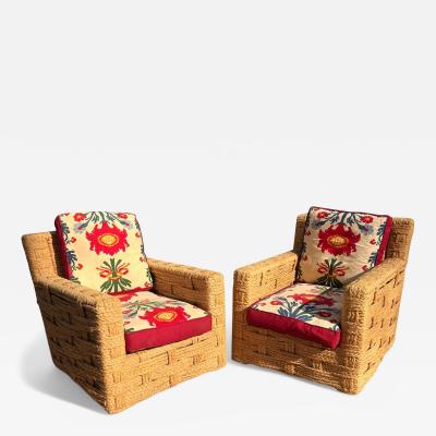  Adrien Audoux Frida Minet Pair of armchairs by Adrien Audoux et Frida Minnet