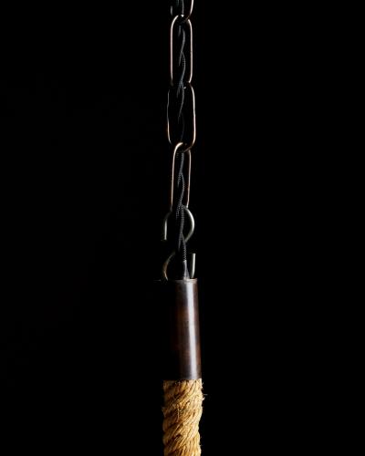  Adrien Audoux Frida Minet Rope Ceiling Light by Audoux and Minet France c 1960