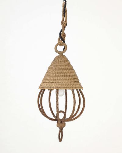  Adrien Audoux Frida Minet Rope Pendant by Audoux and Minet France c 1960