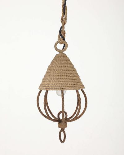  Adrien Audoux Frida Minet Rope Pendant by Audoux and Minet France c 1960