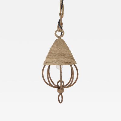  Adrien Audoux Frida Minet Rope Pendant by Audoux and Minet France c 1960