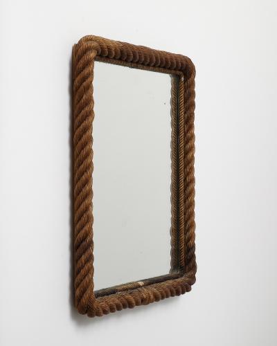  Adrien Audoux Frida Minet Rope and Mirrored Glass by Audoux and Minet France c 1960