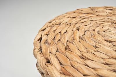  Adrien Audoux Frida Minet Wood and Wicker Stool in the manner of Audoux Minet Europe Mid 20th Century