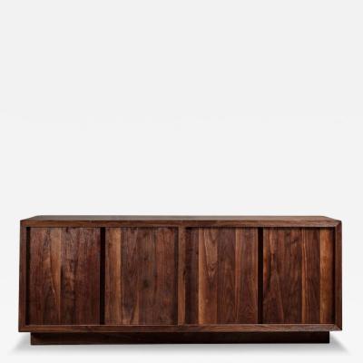  Aeterna Furniture Natural Wood Grain Walnut Finish Sideboard