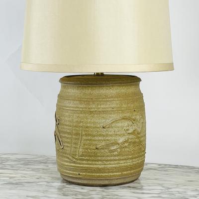  Affiliated Craftsmen Pristine Affiliated Craftsmen Studio Pottery Lamp by Phil Barkdall