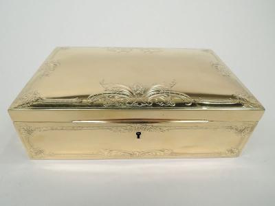  Ahrendt Kautzman Edwardian Classical Silver Gilt Jewelry Box by Ahrendt Kautzman