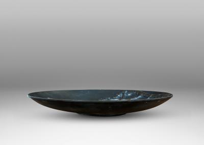  Akta Brons Svensk Vara NJ Hanging Plate with Rural Relief by Akta Brons