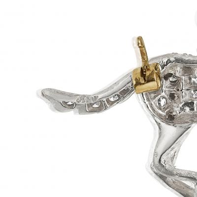  Alabaster Wilson Alabaster Wilson Horse and Jockey Brooch