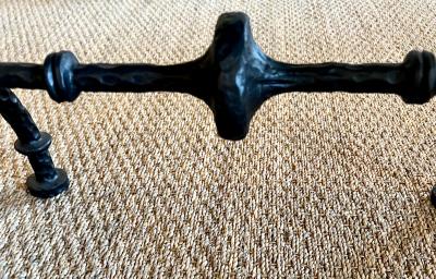  Alberto Diego Giacometti 2 French Modern Neoclassical Bronze Benches Side Tables in Style of Giacometti