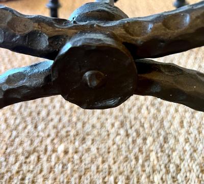  Alberto Diego Giacometti 2 French Modern Neoclassical Bronze Benches Side Tables in Style of Giacometti