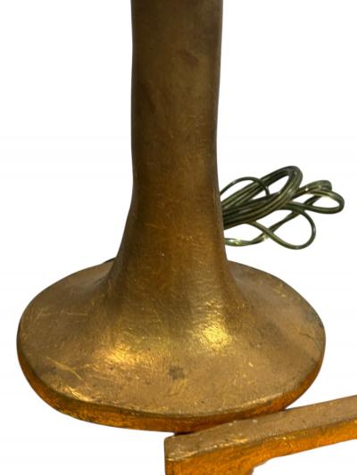  Alberto Diego Giacometti GIACOMETTI GOLD LEAF RESIN SUNBURST ETOILE TABLE LAMPS