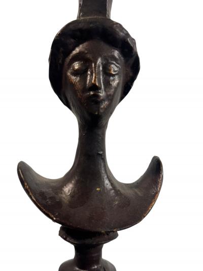  Alberto Diego Giacometti GIACOMETTI TETE DE FEMME RESIN TABLE LAMPS BY SIRMOS