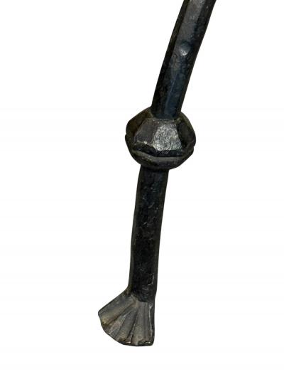  Alberto Diego Giacometti SCULPTED BRUTALIST BLACK IRON FLOOR LAMP IN THE MANNER OF GIACOMETTI