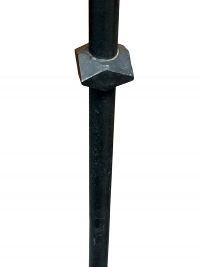  Alberto Diego Giacometti SCULPTED BRUTALIST BLACK IRON FLOOR LAMP IN THE MANNER OF GIACOMETTI