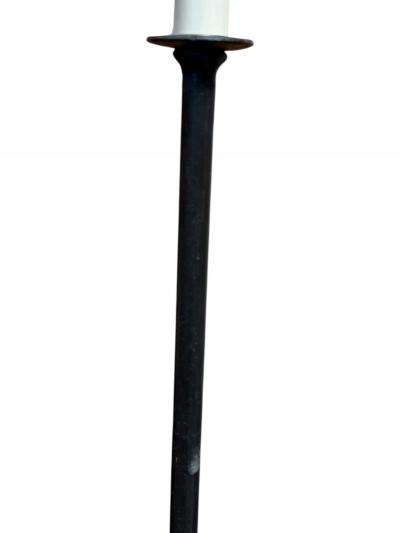  Alberto Diego Giacometti SCULPTED BRUTALIST BLACK IRON FLOOR LAMP IN THE MANNER OF GIACOMETTI