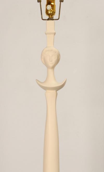  Alberto Diego Giacometti Vintage Figural Resin T te de Femme Caryatid Floor Lamp After Giacometti