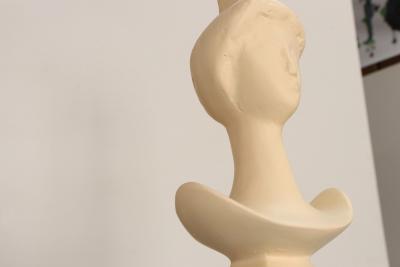  Alberto Diego Giacometti Vintage Figural Resin T te de Femme Caryatid Floor Lamp After Giacometti