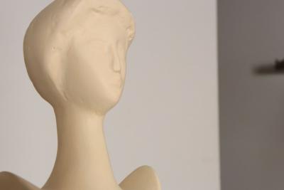  Alberto Diego Giacometti Vintage Figural Resin T te de Femme Caryatid Floor Lamp After Giacometti