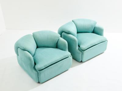  Alberto Rosselli Saporiti Alberto Rosselli for Saporiti pair of Confidential armchairs 1970