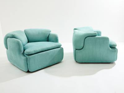  Alberto Rosselli Saporiti Alberto Rosselli for Saporiti pair of Confidential armchairs 1970