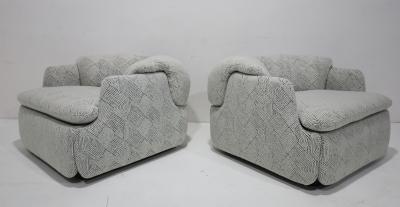 Alberto Rosselli Saporiti Pair of Alberto Rosselli for Saporiti Confidential Lounge Chairs