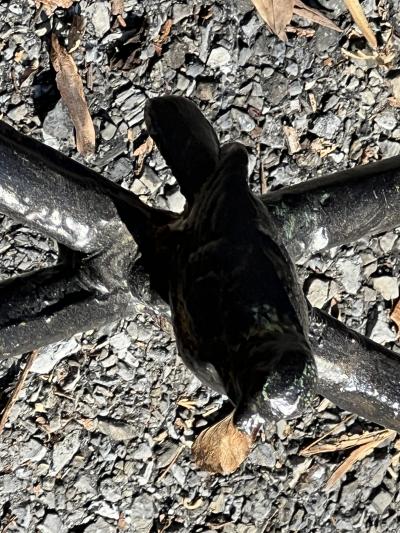  Alberto and Diego Giacometti GIACOMETTI STYLE BRUTALIST METAL CONSOLE WITH BIRD
