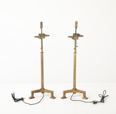  Alberto and Diego Giacometti Giacometti Style Gilt Iron Lamps