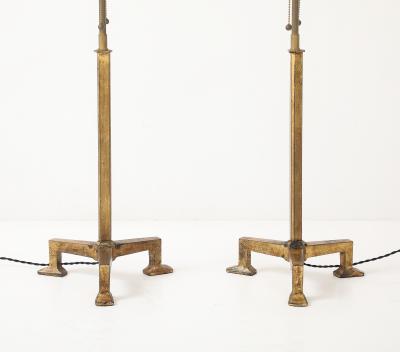 Alberto and Diego Giacometti Giacometti Style Gilt Iron Lamps