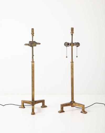  Alberto and Diego Giacometti Giacometti Style Gilt Iron Lamps
