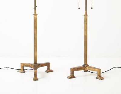  Alberto and Diego Giacometti Giacometti Style Gilt Iron Lamps