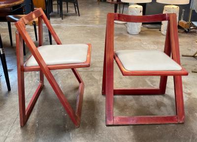  Aldo Jacober d Aniello Pierangela Set of 4 Jacober dAniello Trieste Folding Chairs for Bazzani 1966 Italy