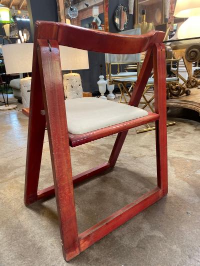  Aldo Jacober d Aniello Pierangela Set of 4 Jacober dAniello Trieste Folding Chairs for Bazzani 1966 Italy