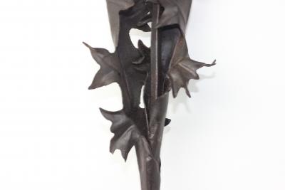  Alessandro Mazzucotelli Extraordinary Thistle Flower Sculpture by Alessandro Mazzucotelli 1910 Italy