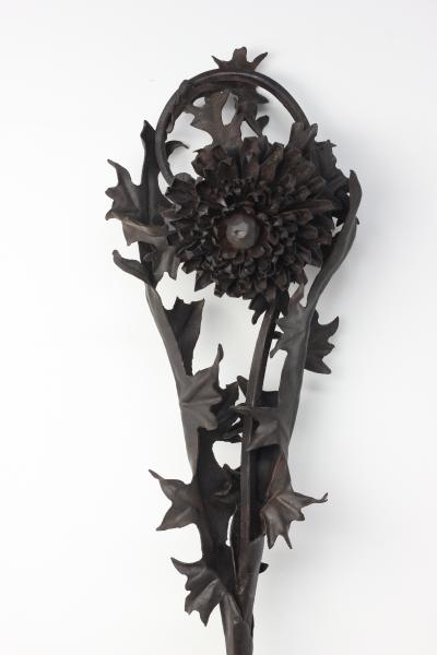  Alessandro Mazzucotelli Extraordinary Thistle Flower Sculpture by Alessandro Mazzucotelli 1910 Italy