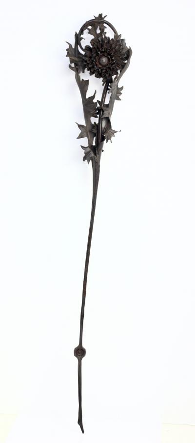  Alessandro Mazzucotelli Extraordinary Thistle Flower Sculpture by Alessandro Mazzucotelli 1910 Italy
